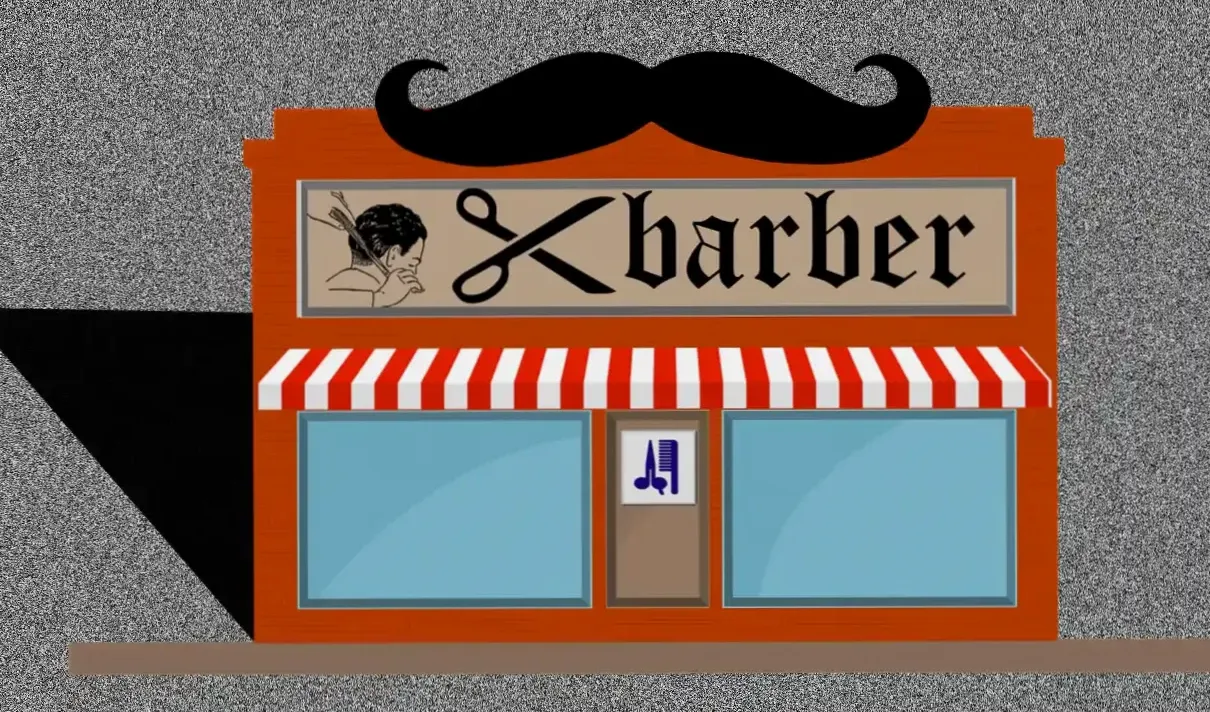 Mistrz barberski przy pracy